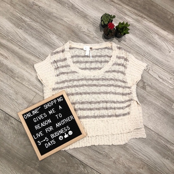 Free People | Rib Knit sweater tee size XS - Picture 2 of 6